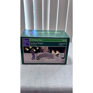 Holiday Time 2009 Traditional Vintage Collection Porcelain Family On Bridge